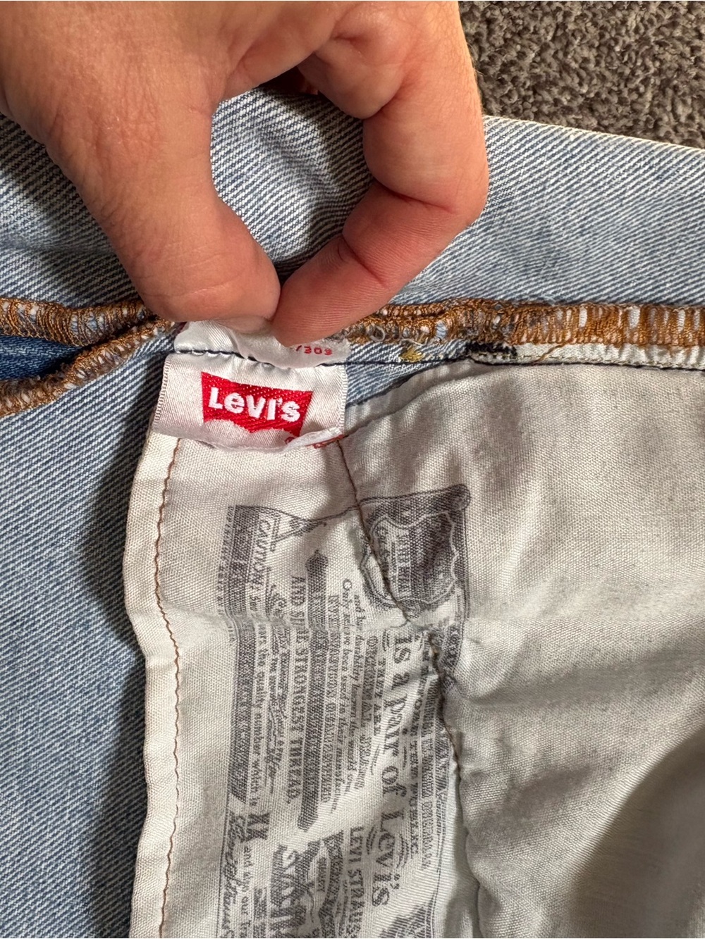 Levi's Light Blue Denim Cutoff Shorts - Picture 4 of 4